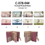 Cartera Sintética de Mujer con Muñeca Sweet Candy, Bolsillo con Cremallera y Espacio para Tarjetas