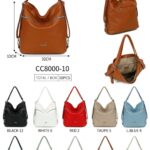 Bolso-Mochila Sintético Hobo de Mujer Coveri Collection con Bolsillos Exteriores y Gran Capacidad