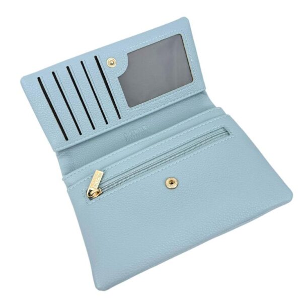 Monedero Sintético Bicolor de Mujer Coveri Collection con Caja, Solapa y Bolsillo Trasero - Imagen 5