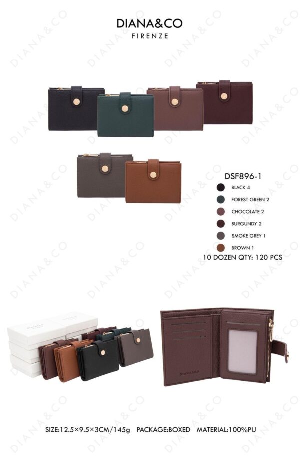 Moneero Sintético Diana & Co Firenze con Caja y Tarjetero Extraíble con Bolsillo para Mujer-All- Mayorista España