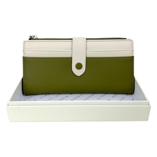 Cartera Sintética Bicolor Diana & Co Firenze para Mujer con Espacio para Tarjetas, Caja y Cremallera - Imagen 6