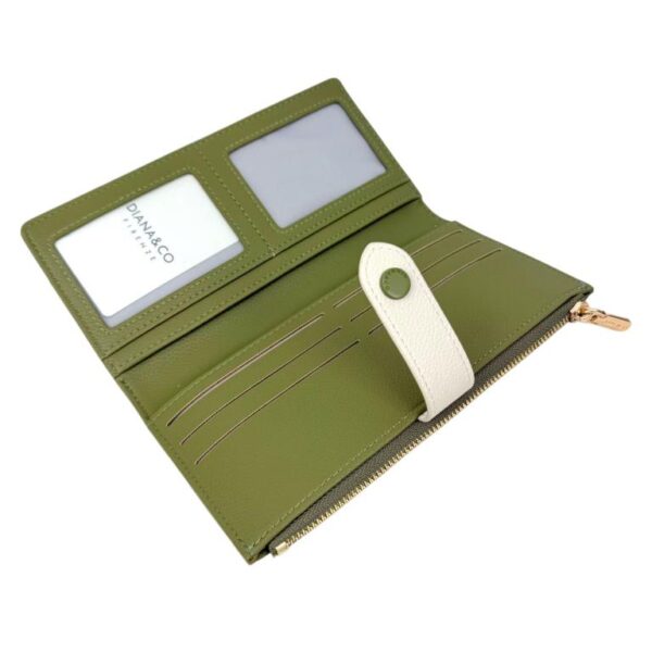 Cartera Sintética Bicolor Diana & Co Firenze para Mujer con Espacio para Tarjetas, Caja y Cremallera - Imagen 8