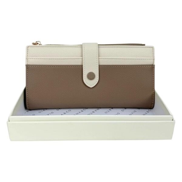 Cartera Sintética Bicolor Diana & Co Firenze para Mujer con Espacio para Tarjetas, Caja y Cremallera - Imagen 3