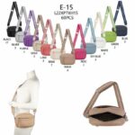 Bolso Bandolera Sintético con Bolsillo Frontal y Compartimento Trasero para Mujer