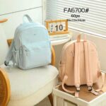 Mochila de Tela Nailon para Mujer con Multicompartimentos