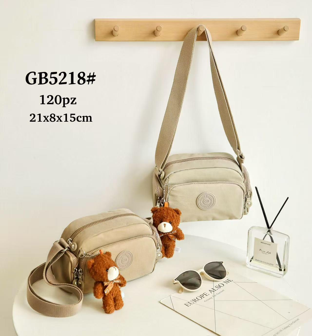 CGGB5218-Principal Bolso Bandolera en Nylon para Mujer con Osito Decorativo y Multicompartimentos con Cremallera - Imagen 1