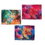 Preciosa Bufanda de Seda para Mujer con Increíble Diseño Colorido de Flores