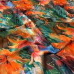 Preciosa Bufanda de Seda para Mujer con Increíble Diseño Colorido de Flores - Imagen 3