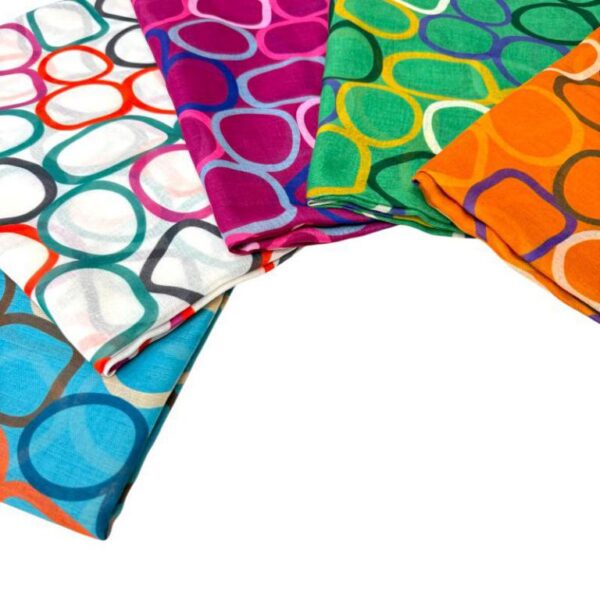 Bufanda de Algodón con Alegre Diseño Colorido y Gran Calidad para Mujer - Imagen 4