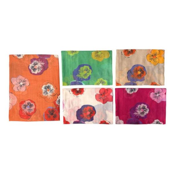 Bufanda de Algodón con Bonito Diseño de Flores y Vivos Colores para Mujer - Imagen 2