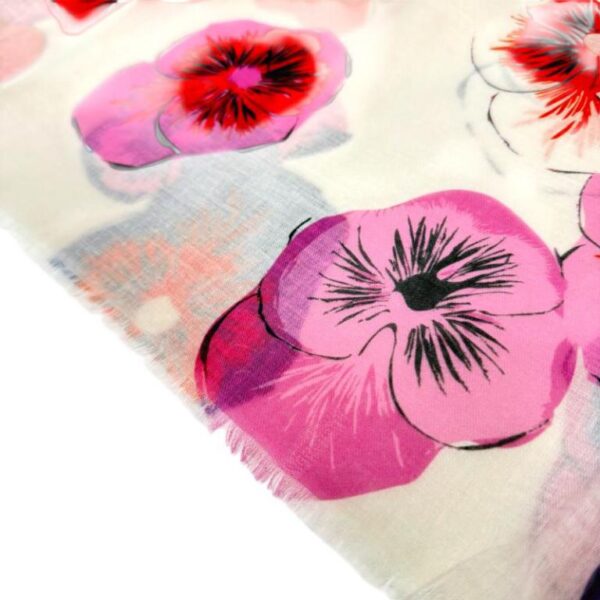 Bufanda de Algodón con Bonito Diseño de Flores y Vivos Colores para Mujer - Imagen 5