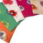 Bufanda de Algodón con Bonito Diseño de Flores y Vivos Colores para Mujer - Imagen 4