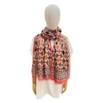 Bufanda de Algodón para Mujer con Diseño Colorido de Rombos y Gran Calidad - Imagen 3