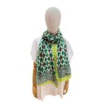 Bufanda de Algodón para Mujer con Diseño Colorido de Rombos y Gran Calidad