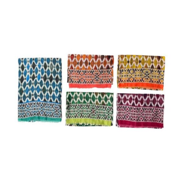 Bufanda de Algodón para Mujer con Diseño Colorido de Rombos y Gran Calidad - Imagen 2