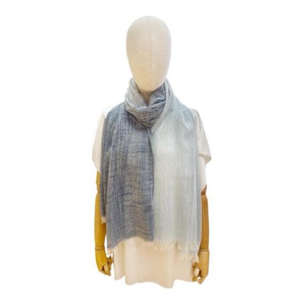 Fular Bicolor de Lino y Algodón para Mujer con Colores Lisos y Gran Calidad - Imagen 3