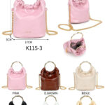 Bolso de Mano Sintético Kaylee con Asas Cortas Metalizadas y Asa Larga de Cadena para Mujer