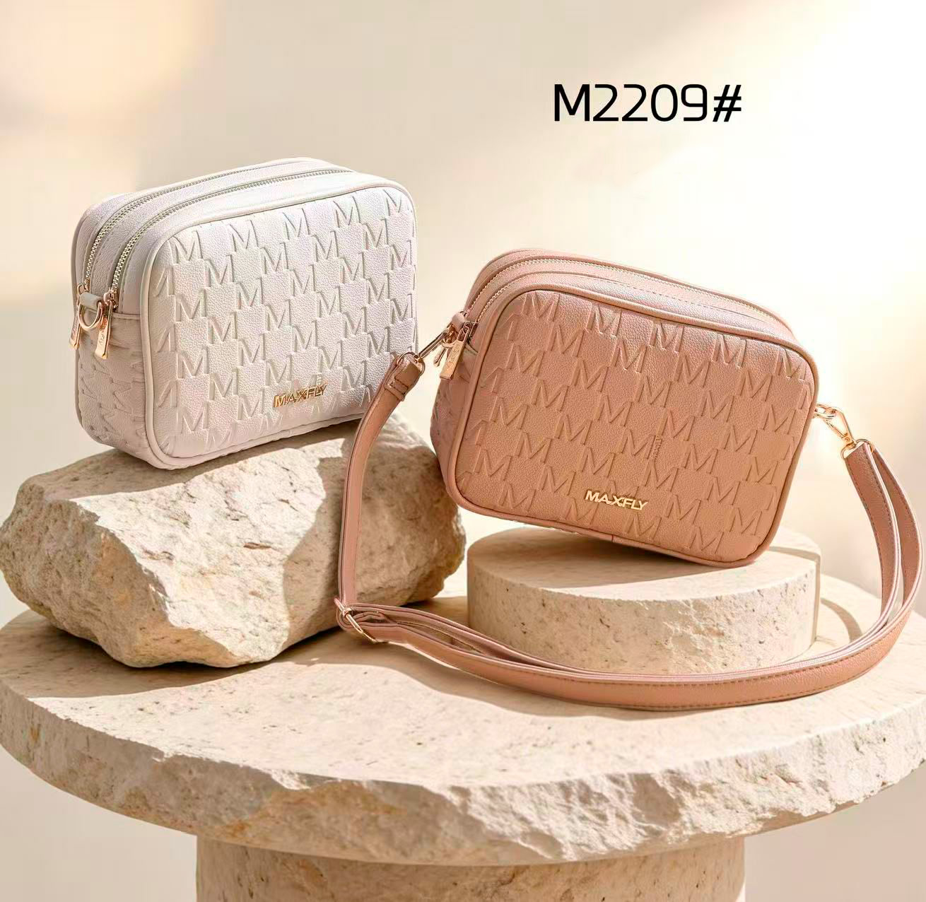 CGM2209-Principal Bolso Bandolera Sintético Maxfly con 2 Cremalleras y Bolsillo Trasero para Mujer - Imagen 1