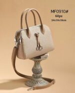 Bolso de Mano Sintético de Mujer con Frontal Decorativo, Bolsillo Trasero y 3 Cremalleras