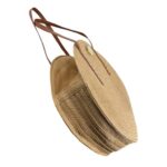 Amplio Bolso de Yute con Asas Largas, Diseño Circular y Decoración Frontal para Mujer - Imagen 5