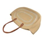 Amplio Bolso Capazo de Yute con Asas Largas, Cierre de Cremallera y 2 Colores para Mujer - Imagen 3