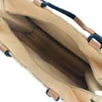 Amplio Bolso Canasta de Papel con 2 Asas, Diseño de Rayas y Cierre de Cremallera para Mujer - Imagen 6