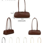 Bolso de Hombro Sintético Baguette Regina Schrecker con 2 Asas Largas y 2 Cremalleras para Mujer