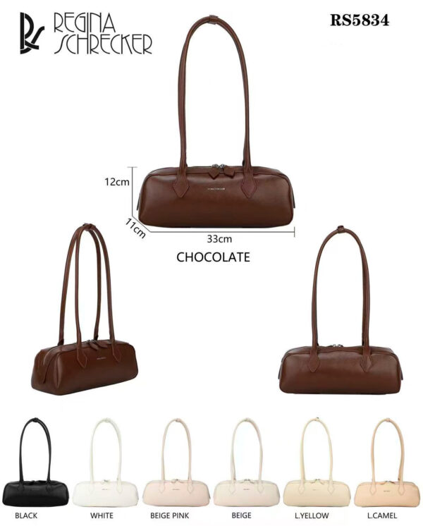 Bolso de Hombro Sintético Regina Scherker con 2 Asas Largas y 2 Cremalleras para Mujer-All- Mayorista España