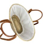 Cesta Capazo Grande de Mujer en Rafia Artesanal con Asas Cortas y Largas Color Marrón - Imagen 4