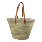 Cesta Capazo Grande de Mujer en Rafia Artesanal con 2 Asas Largas y Diseño Original