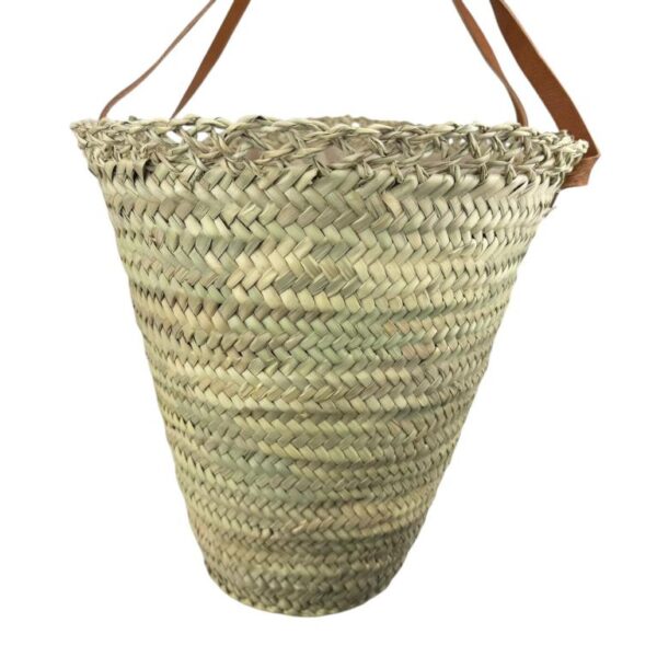 Cesta Capazo Grande de Mujer en Rafia Artesanal con 2 Asas Largas y Diseño Original - Imagen 3
