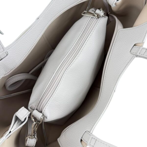 Bolso de Hombro Sintético con Botones y Cuerdas Laterales + Bolsito Bandolera Extra para Mujer - Imagen 7