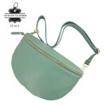 Amplia Riñonera de Piel Italiana para Mujer con Compartimento Interior - Imagen 16