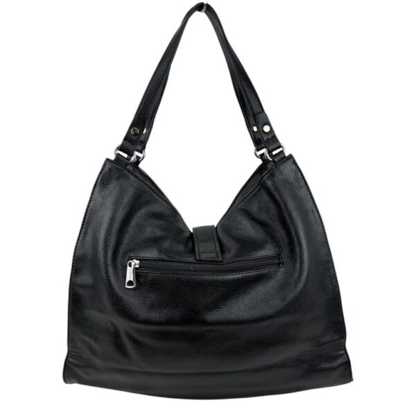 Bolso de Hombro Sintético tipo Hobo con Gran Capacidad, Mini Solapa y Bolsillo Trasero para Mujer - Imagen 4