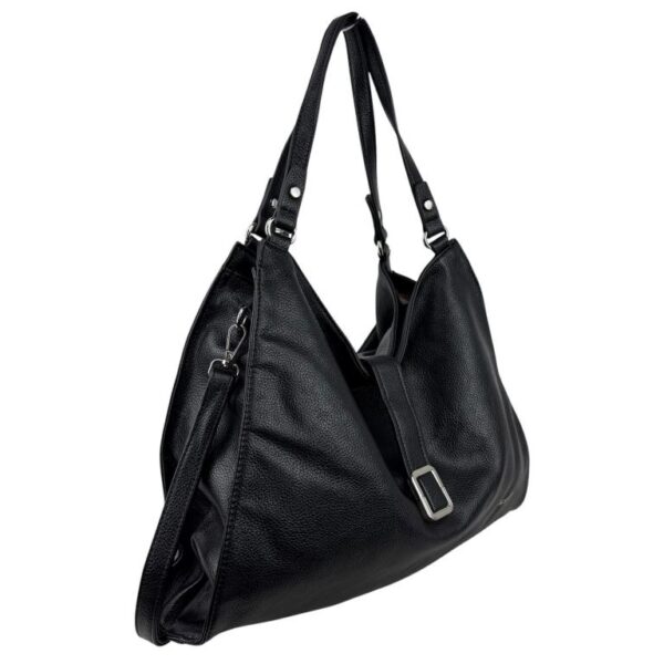 Bolso de Hombro Sintético tipo Hobo con Gran Capacidad, Mini Solapa y Bolsillo Trasero para Mujer - Imagen 3