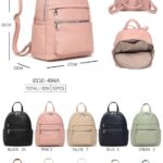 Amplia Mochila Sintética de Mujer con Multicompartimentos y 2 Cremalleras para Mujer
