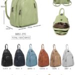 Mochila Sintética Antirrobo con Multicompartimentos y Manivela de Giro para Mujer