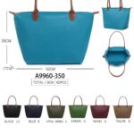 Bolso de Hombro en Tela Nylon con Asas Largas Marrones y Gran Capacidad para Mujer - Mayorista España