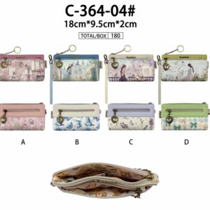 Cartera Sintética de Mujer con Muñeca Sweet Candy, Caja, Bolsillos Exteriores y Cremallera - Mayorista España