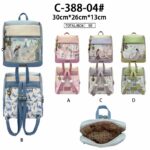 Mochila Sintética de Mujer con Muñeca Sweet Candy, 2 Bolsillos Exteriores y Cremallera