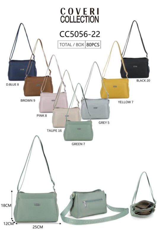 Bolso de Hombro Coveri Collection en Tela Nylon con 4 Compartimentos para Mujer - Mayorista España