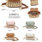 Bolsito Bandolera Compacto Sintético Bicolor Coveri Collection de Mujer con Asa de Cadena