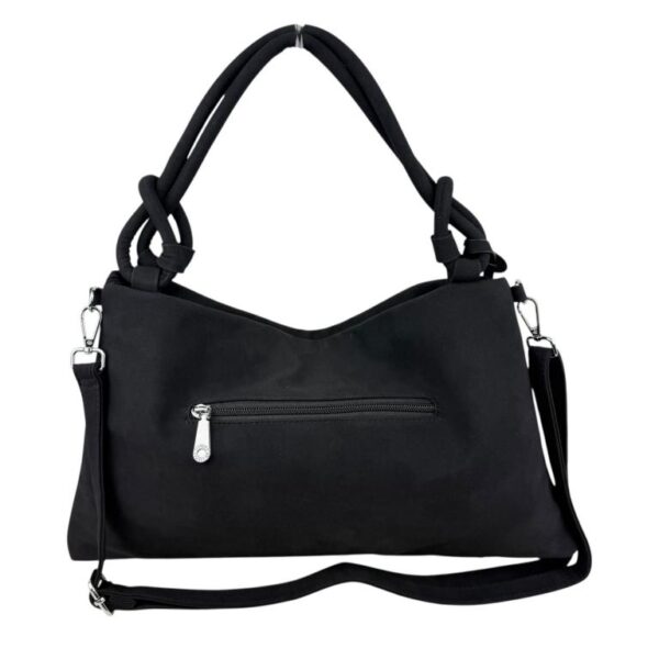 Bolso de Mano Sintético Hobo Coveri Collection de Mujer con Elemento Decorativo Frontal y Bolsillo Trasero - Imagen 3