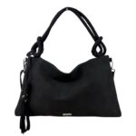 Bolso de Mano Sintético Hobo Coveri Collection de Mujer con Elemento Decorativo Frontal y Bolsillo Trasero