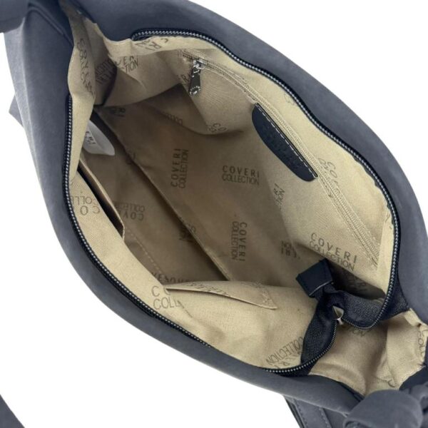 Bolso de Mano Sintético Hobo Coveri Collection de Mujer con Elemento Decorativo Frontal y Bolsillo Trasero - Imagen 4