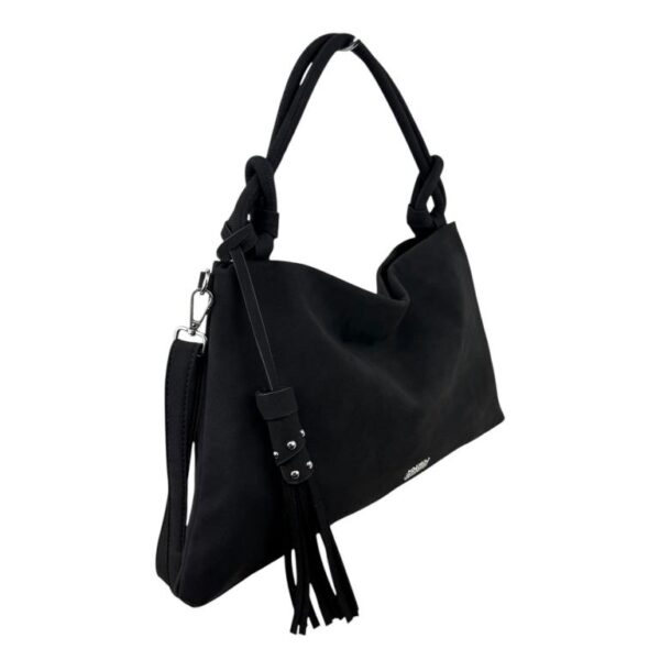Bolso de Mano Sintético Hobo Coveri Collection de Mujer con Elemento Decorativo Frontal y Bolsillo Trasero - Imagen 2
