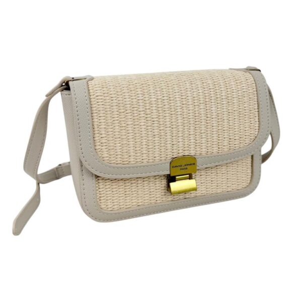 Bolso Bandolera Sintético y Bicolor David Jones con Compartimento Trasero y Solapa de Mujer - Imagen 6