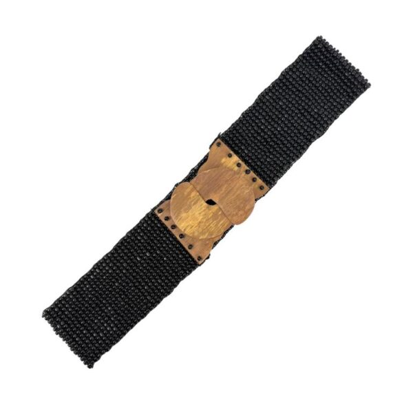 Cinturón Artesanal Exclusivo de Cristal con Diseño Bolitas y Madera de Mango para Mujer - Imagen 3