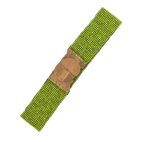 Cinturón Artesanal Exclusivo de Cristal con Diseño Bolitas y Madera de Mango para Mujer - Imagen 8