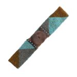 Cinturón Artesanal Elástico de Cristal con Diseño Bolitas Multicolor y Madera de Mango Mujer - Imagen 3